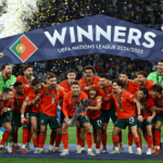 Portugal won the UEFA Nations League title for the second time: beat Spain 5-3 in penalty shootout; one spectator died in the final