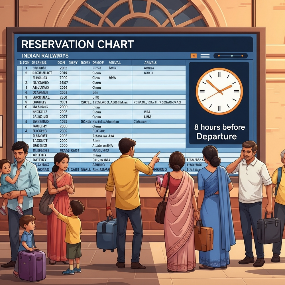 Tickets will be confirmed 8 hours before the train departs: Currently, it is known 4 hours before the chart is prepared; Railways will implement this rule across the country