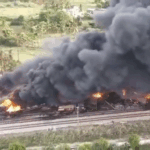 Goods train derailed in Tamil Nadu, 18 bogies burnt: 52 bogies had diesel, 40 were separated; Tiruvallur railway station area evacuated