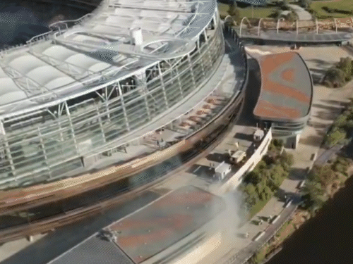 Fire breaks out at Optus Stadium in Perth: A Big Bash League match was underway; no one was injured.